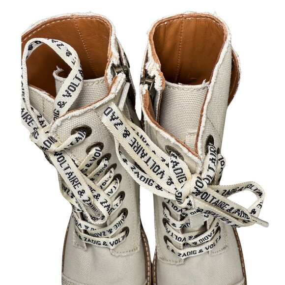 Zadig & Voltaire Joe Canvas Boot, Flash New in Box - Picture 3 of 15